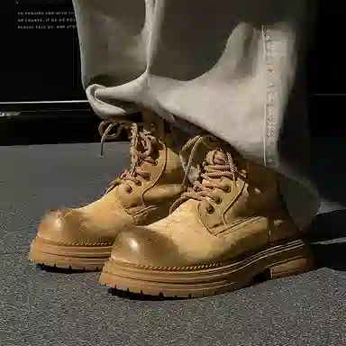 驰狼 加绒舒适百搭 中筒 马丁靴 男款