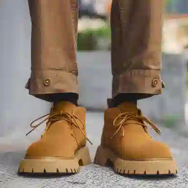 驰狼 经典 短筒 马丁靴 男款 黄色