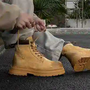 驰狼 加绒舒适百搭 中筒 马丁靴 男款
