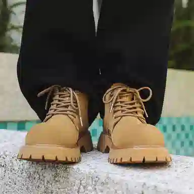 驰狼 通勤百搭简约 马丁靴 男款 黄色