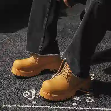 驰狼 马丁鞋 舒适内增高短筒 男女同款