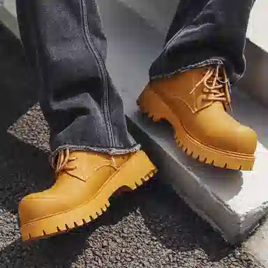 驰狼 马丁鞋 舒适内增高短筒 男女同款