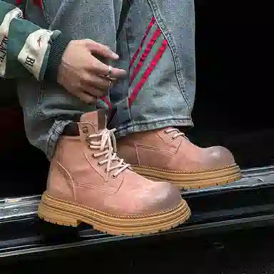 驰狼 加绒舒适百搭 中筒 马丁靴 男款