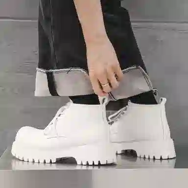 驰狼 马丁鞋 舒适内增高短筒 男女同款