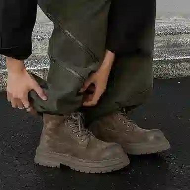 驰狼 加绒舒适百搭 中筒 马丁靴 男款