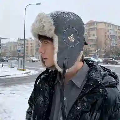 匹克 冬季加绒加厚防风保暖护耳防冻防寒骑行机车 聚酯纤维 雷锋帽 男女同款情侣款