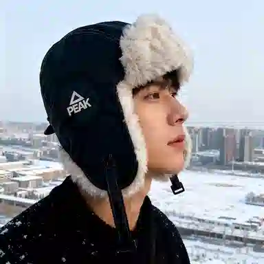 匹克 冬季加绒加厚防风保暖护耳防冻防寒骑行机车 聚酯纤维 雷锋帽 男女同款情侣款