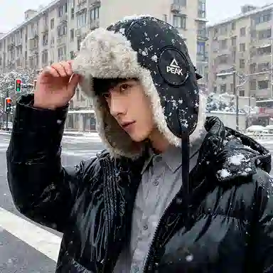 匹克 冬季加绒加厚防风保暖护耳防冻防寒骑行机车 聚酯纤维 雷锋帽 男女同款情侣款