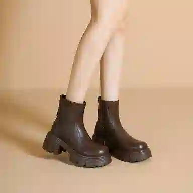 华耐 合成革 加绒简约舒适时尚 短靴 女款