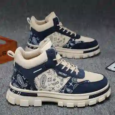 华耐 时尚耐磨百搭休闲 中筒 马丁靴 男款