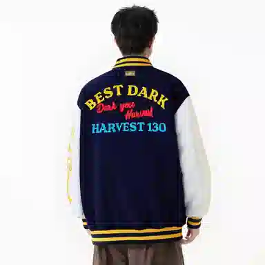 CHARLIE GOLF Classic Patchwork Baseball Jacket