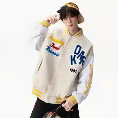 CHARLIE GOLF Classic Patchwork Baseball Jacket