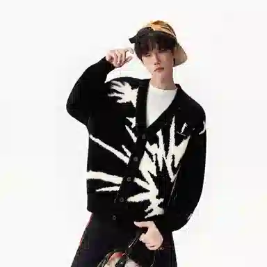 CHARLIE GOLF Vintage V-Neck Cardigan