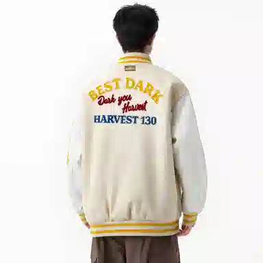 CHARLIE GOLF Classic Patchwork Baseball Jacket