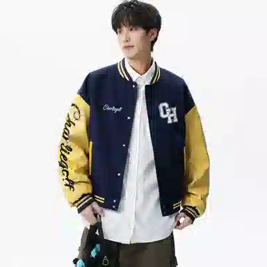 CHARLIE GOLF Cleanfit Raglan Sleeve Baseball Jacket