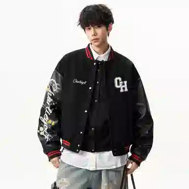 CHARLIE GOLF Cleanfit Raglan Sleeve Baseball Jacket