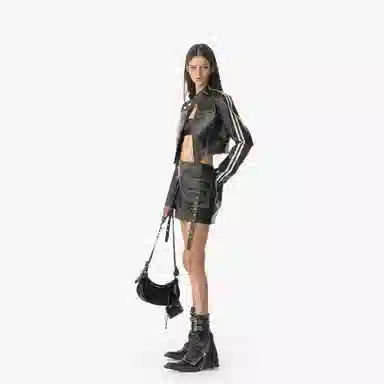 IMXS Retro Stripe Slim Leather Jacket