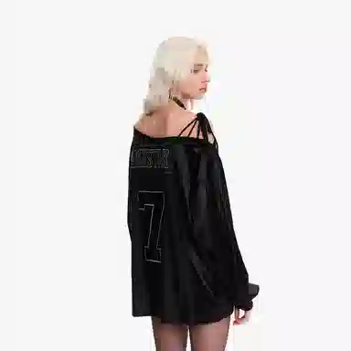 IMXS Long Sleeve Lace Embroidered Tee