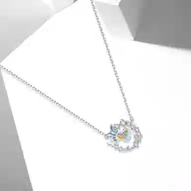 WANLIACC Lucky Heart Necklace S925 Silver