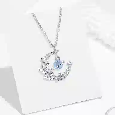 WANLIACC Fantasy Planet Necklace S925 Silver