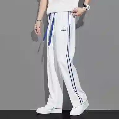 隐狼世家 条纹直筒休闲裤 男款