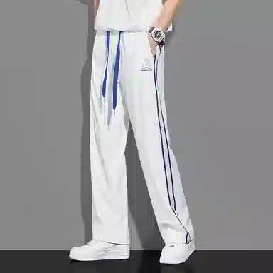 隐狼世家 条纹直筒休闲裤 男款