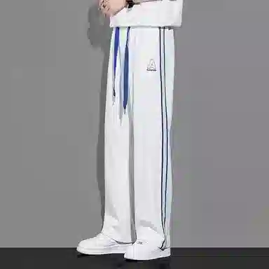 隐狼世家 条纹直筒休闲裤 男款