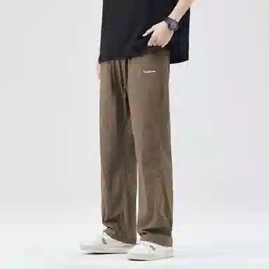 隐狼世家 夏季直筒薄款百搭简约美式潮牌宽松阔腿工装速干休闲裤 男款