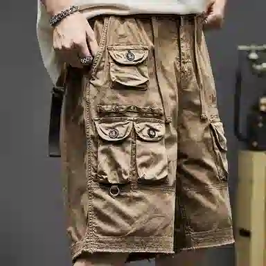 隐狼世家 美式复古五分裤 男款