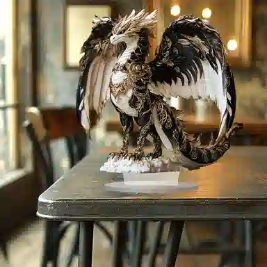 巴巴泥 亚克力真实感黑金色天龙高端庄严 成品模型