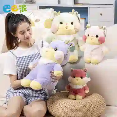 巴巴泥 龙年可爱四小龙 玩偶 毛绒公仔