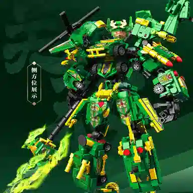 巴巴泥 钢铁机甲积变金刚 益智拼插 拼装模型