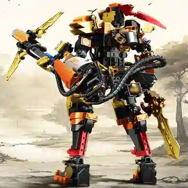 巴巴泥 钢铁机甲积变金刚 益智拼插 拼装模型