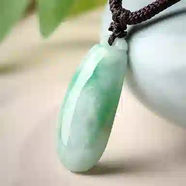 老庙 精致大气新中式福瓜编绳 豆种 翡翠项链 男女同款情侣款