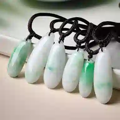 老庙 精致大气新中式福瓜编绳 豆种 翡翠项链 男女同款情侣款