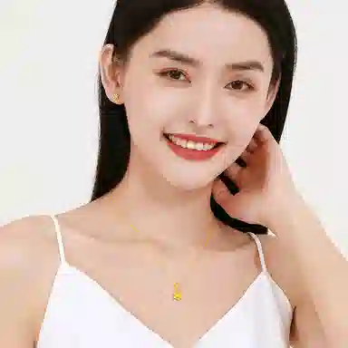 老庙 时尚精致百搭 足金 按克计价 黄金吊坠 女款