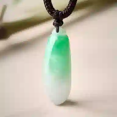 老庙 精致大气新中式福瓜编绳 豆种 翡翠项链 男女同款情侣款