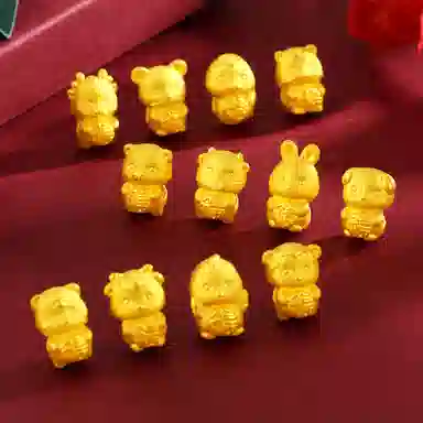 老庙 时尚气质百搭 足金 按克计价 黄金吊坠 女款