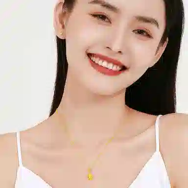 老庙 时尚精致百搭 足金 按克计价 黄金吊坠 女款