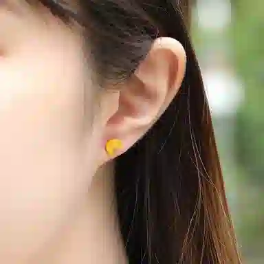 老庙 精致小象耳饰 轻奢小众设计 足金 按克计价 黄金耳钉 女款