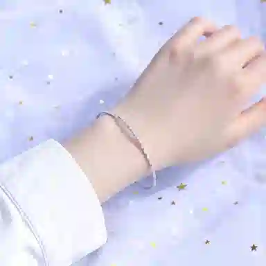老庙 精美车花马赛克精致高级优雅轻奢 铂金 铂金手镯 女款