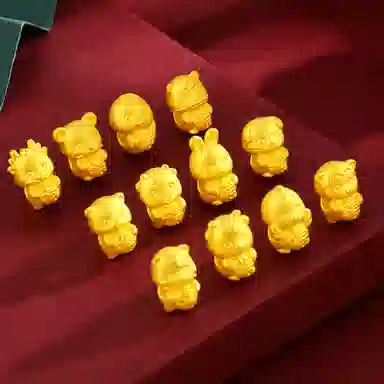 老庙 时尚气质百搭 足金 按克计价 黄金吊坠 女款