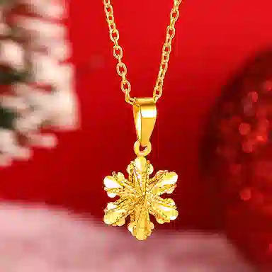 老庙 时尚精致百搭 足金 按克计价 黄金吊坠 女款