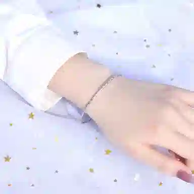 老庙 精美车花马赛克精致高级优雅轻奢 铂金 铂金手镯 女款