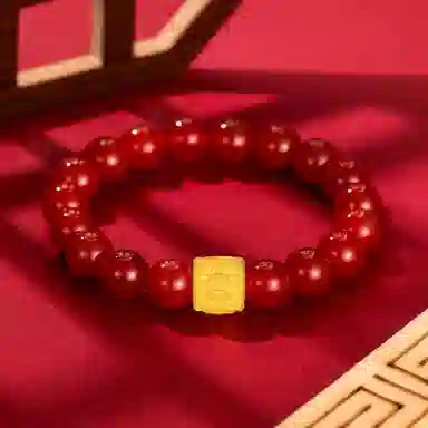 老庙 经典大气精致硬金精品 足金 按克计价 黄金手串 女款