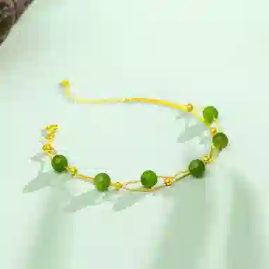 老庙 满天星碧玉双层 和田玉 手链 女款