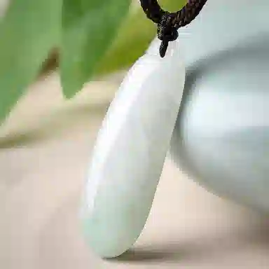 老庙 精致大气新中式福瓜编绳 豆种 翡翠项链 男女同款情侣款