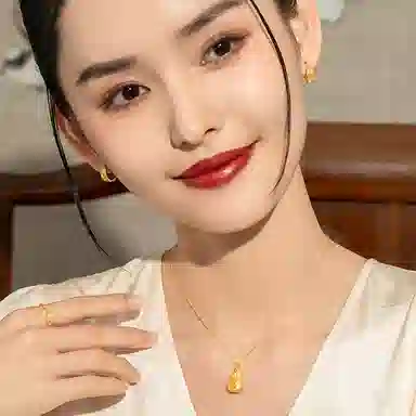 老庙 中国风福袋吉祥经典大气 足金 按克计价 黄金吊坠 女款