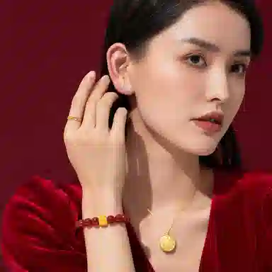 老庙 经典大气精致硬金精品 足金 按克计价 黄金手串 女款