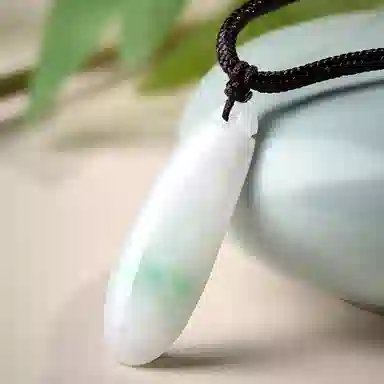 老庙 精致大气新中式福瓜编绳 豆种 翡翠项链 男女同款情侣款